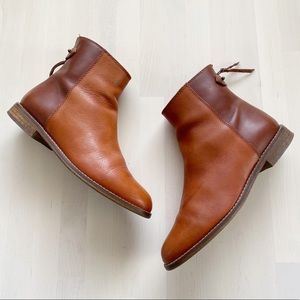 Madewell Two Tone Genuine Leather Ankle Booties Size 7.5